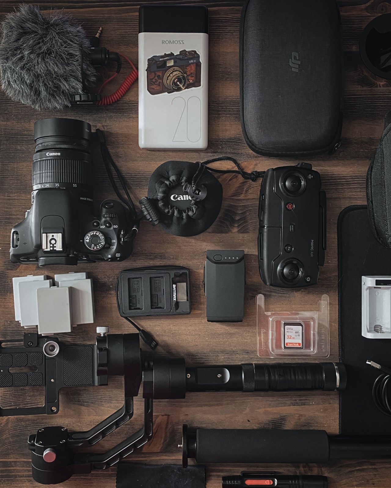 Camera, microphone and filming equipment