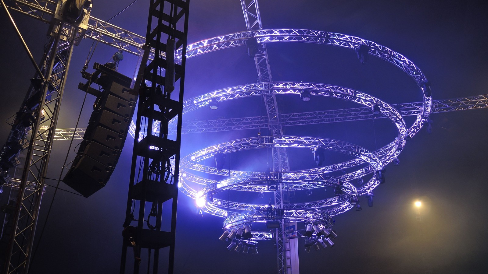 Purple stage lighting