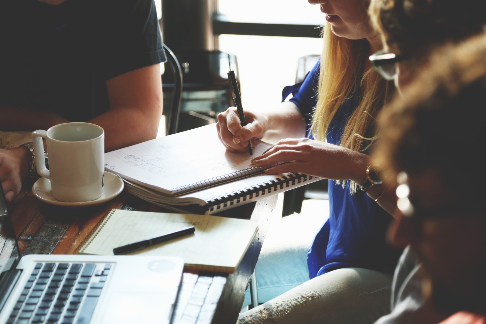Creative collaboration around a table